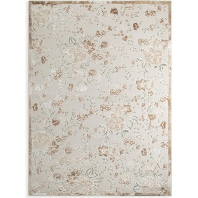 Takoy Koberec 140x190 cm béžovo-krémový s rostlinným vzorem IMPRESIVE 2-HF-490823 | 140 x 190 cm