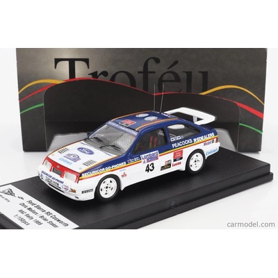 Trofeu Ford england Sierra Rs Cosworth N 43 Rally Rac Lombard 1986 Chris Mellors Brian Staker Modrá Bílá 1:43