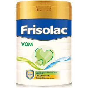 Frisolac Мляко за кърмачета при хабитуално повръщане Frisolac - Vom, 400 g (8716200728539) - ozone