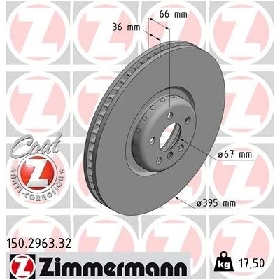 Brzdový kotúč ZIMMERMANN 150.2963.32 (150296332)