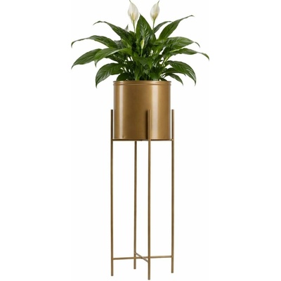 HowHomely KOVOVÝ KVETINÁČ SO STOJANOM GOLDEN 75X21 CM ZLATÁ