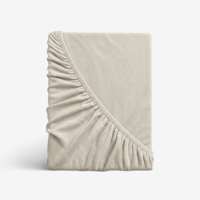Goldea froté elastické prostěradlo světle béžové 90x200
