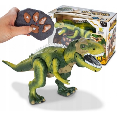 MalPlay Dálkově ovládaná hračka dinosaurus jezdící zelený zvukový
