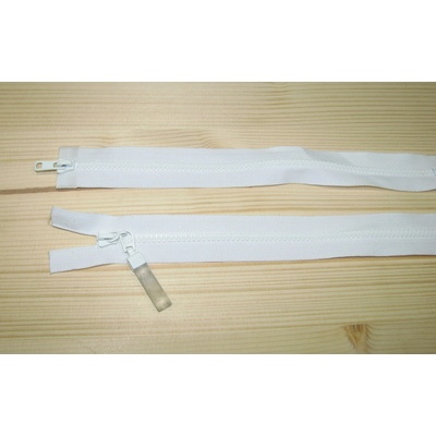 Kostenný zips biela 3mm deliteľný obojsmerný 60cm