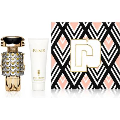 Paco Rabanne Fame комплект за жени Eau de Parfum 80 ml + Лосион за тяло 100 ml опция Black-White-Pink Cover