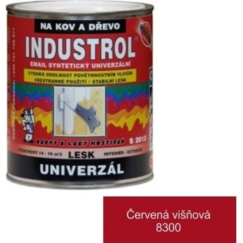 Industrol S 2013 Vrchná syntetická farba, 8300 červeň višňová 0,75l