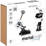  Метален конструктор MetalCraft, Стойка за телефон - Китара GL, бяла (M3184-W)