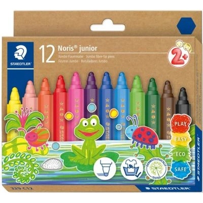 STAEDTLER Флумастри Staedtler Noris Junior 329, 12 цвята (31651-А)