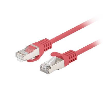Кабел Lanberg patch cord CAT. 6 FTP 0.25m, Fluke Passed, red (10-pack) (PCF6-20CC-0025-R)