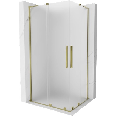 Mexen Velar L Duo плъзгаща се душ кабина 100 x 90 cm, матирано стъкло, златна - 871-100-090-02-33-50 (871-100-090-02-33-50)