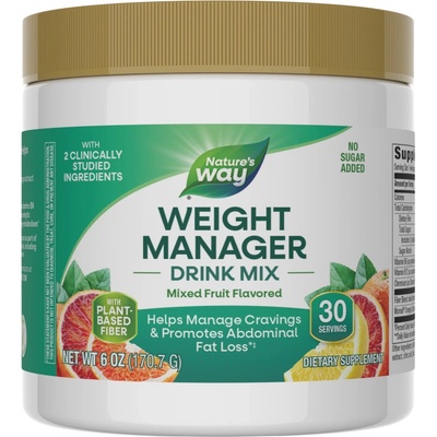 Nature's Way Weight Manager Drink Mix Формула за контрол на теглото, плодов вкус, 170.7 g, Nature's Way (14986)