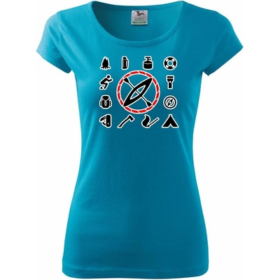 Vodácké ikony Dámské triko Pure Světlý tyrkys – Zboží Mobilmania
