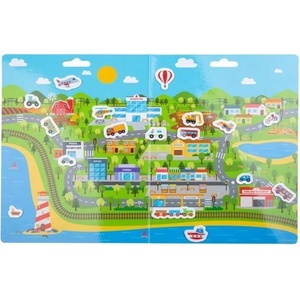 Bigjigs Toys - Книжка със стикери - Транспорт в града