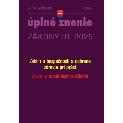 Aktualizácia III/1 2025 – BOZP a sociálne služby