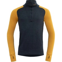 Devold merino 235 Expedition tričko se zipem dlouhý rukáv Pánské zelená/žlutá
