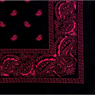 Blingstar Bandana šátek černá růžová