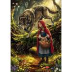 Trefl - Puzzle Premium Plus: Enchanted Fairy Tales: Little Red Riding Hood and the Wolf - 500 piese