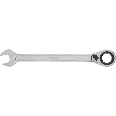 Neo Tools plochý očkový klíč s ráčnou 24 mm 09-336