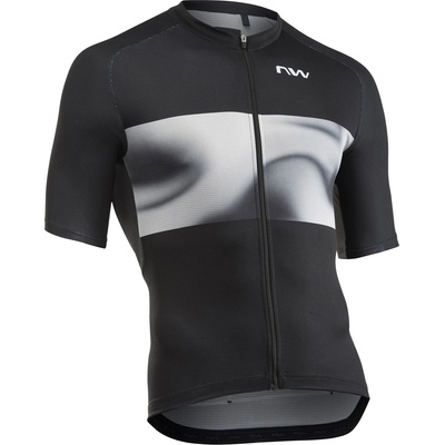 Northwave Мъжка фланелка с къс ръкав за колоездене Northwave Force Evo Jersey Short Sleeve Cycling jersey - Black / Light Grey - размер XXL (056-3147-0815)