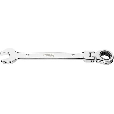 Neo Tools Klíč plochý očkový s kloubem a ráčnou 27 mm 09-056
