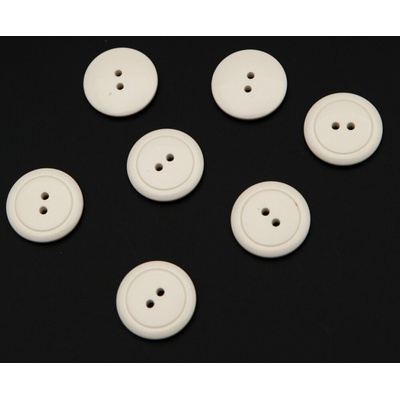 Dierkový gombík – lesklý s krúžkom – lomená biela – priemer 1,8 cm