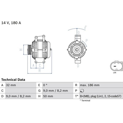 BOSCH 0 986 084 590 generátor (0986084590)
