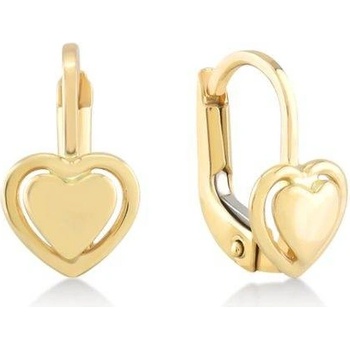 Lillian Vassago dětské zlaté náušnice srdce LLV06-GER208