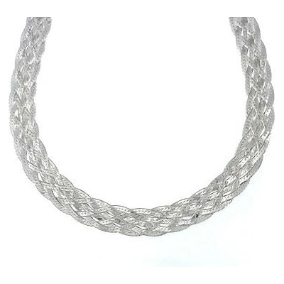 InfinitySilver Strieborný náhrdelník splietaný šesťradý C160104650
