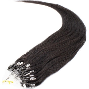 Vlasy na micro ring, lidské, 40cm 0,5g/pr., na dredy – přírodní černá