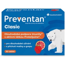 Preventan Clasic s příchutí maliny a grepu 30 tablet