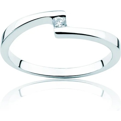 SAVICKI Годежен пръстен Minimalism: бяло злато, диамант
