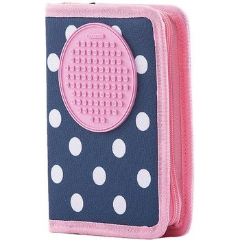 PIXIE CREW ученически несесер син с бели точки