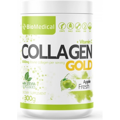 BioMedical Collagen Gold hydrolyzovaný kolagén jablko 300 g