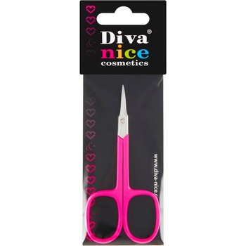 Diva & Nice nůžky na manikúru široké zahnuté barevné 9,5 x 4,5 cm