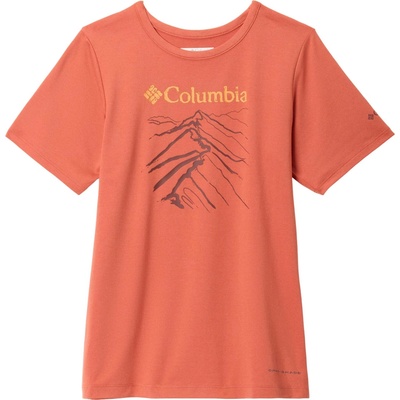 Columbia Tech Trail Short Sleeve Graphic Shirt oranžová