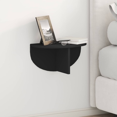 vidaXL Стенен рафт 2 pcs Черно 38 x 19 x 19 см Инженерно дърво (891411)