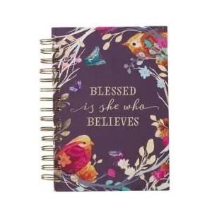 Journal Wirebound Large Blessed Is She | Christian Art Gifts Inc (ISBN: 9781642722505)