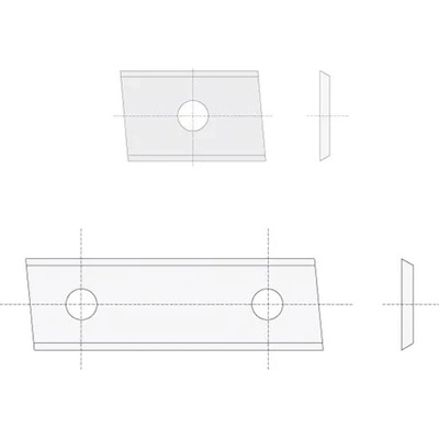 IGM N014 Žiletka tvrdokovová Z2 zkosená - 50x12x1,5 LaminoMDF P_