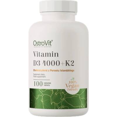 OstroVit Vitamin D3 4000 IU + K2 100 mcg | Vege [100 Таблетки]