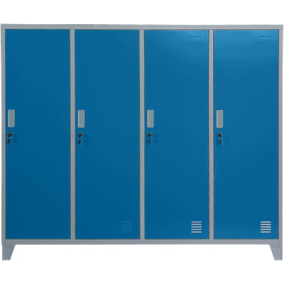 Carmen Метален шкаф Carmen CR-1604-4 JZ - сив / син