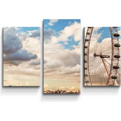 Sablio Obraz - 3-dílný London eye - 75x50 cm