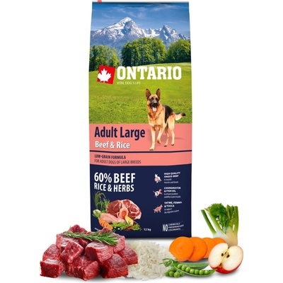 Ontario Adult Large Beef & Rice 2,25 kg