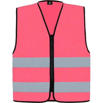Korntex Cologne Unisex bezpečnostná vesta na zips KX217 Neon Pink