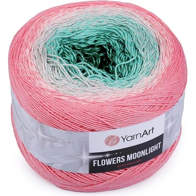 Pletací příze Flowers Moonlight s lurexem 260 g Varianta: 6 (3292) tyrkys, Balení: 1 ks