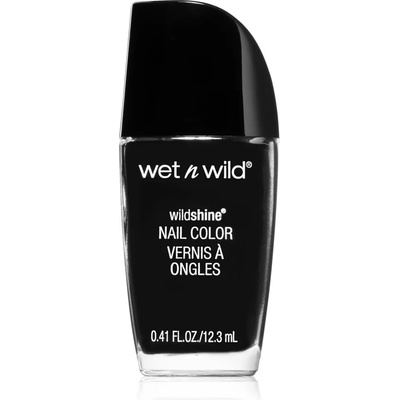 wet n wild Wild Shine непрозрачен лак за нокти цвят Black Creme 12.3ml