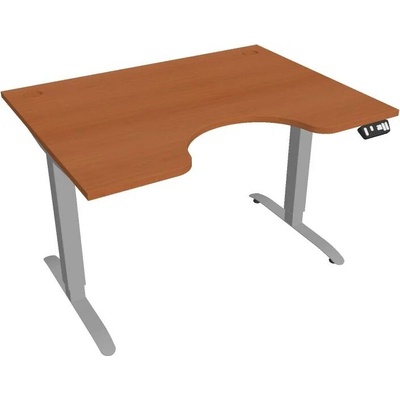 Hobis Office Pro psací stůl Motion MS ERGO 2 Šířka: 120 cm, Barva desky: třešeň, Barva kovu: šedá RAL 9006 Šířka 120-180 cm / 27 barevných variant