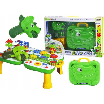 LEAN Toys Stolní kufr Dinosaur Šroubovák 249 ks