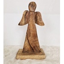 Anjel z mangového dreva 13 x 2,5 x 24,5 cm