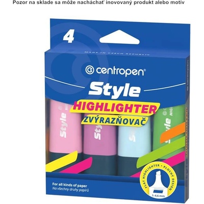 Centropen Style Soft 4ks pastel 462520406