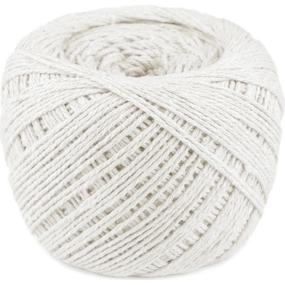 Bavlněná příze macrame Ø2-2,5 mm rozčesávací, střední, 11 béžovobílá